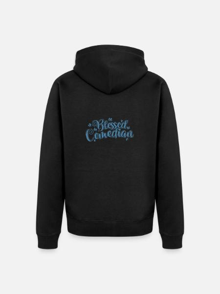 Bless Comedian Humor Joke - Unisex Premium Organic Zip Hoodie - black