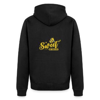 Doux comme peut être Bee Animals Nature - Veste à capuche bio Premium Unisexe - noir - Dos - Nico (187cm)