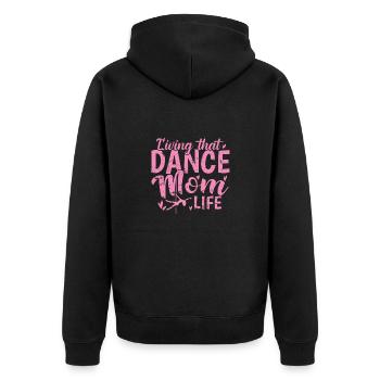 Vivre cette danse maman vie pole dance pole - Veste à capuche bio Premium Unisexe - noir - Dos - Nico (187cm)