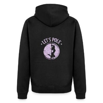 Let's Pole Pole Dance Pole Dancing - Unisex Premium Organic Zip Hoodie - black - Back - Nico (187cm)