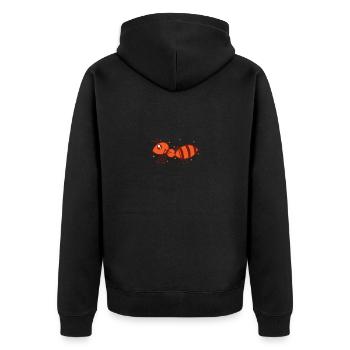 Ameise fleißige Insekten soziale Tiere - Unisex Premium Bio Zip Hoodie - Schwarz - Hinten - Nico (187cm)