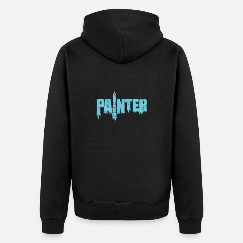 Painter Maler Beruf Lackierer - Unisex Premium Bio Zip Hoodie - Schwarz