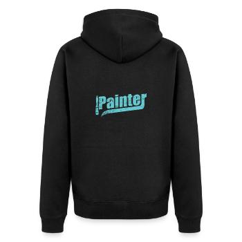 Painter Painter Occupation - Unisex Premium Organic Zip Hoodie - black - Back - Nico (187cm)