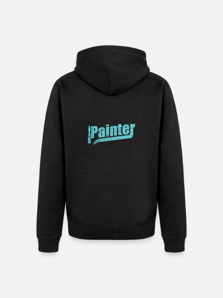 Painter Lackierer Beruf - Unisex Premium Bio Zip Hoodie - Schwarz