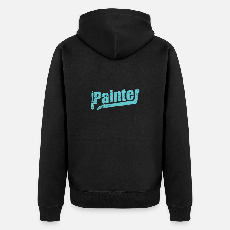 Painter Lackierer Beruf - Unisex Premium Bio Zip Hoodie - Schwarz