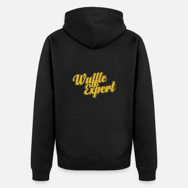 Gaufres Expert Pâte Pâtisserie Collation - Veste à capuche bio Premium Unisexe - noir