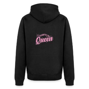 Trampolines Queen Jumping Sports Leisure - Unisex Premium Organic Zip Hoodie - black - Back - Nico (187cm)
