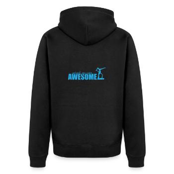 unleash you inner Awesome Acroyoga Sport - Unisex Premium Organic Zip Hoodie - black - Back - Nico (187cm)