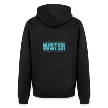 Aquagym Sports Santé - Veste à capuche bio Premium Unisexe - noir - Dos - Nico (187cm)