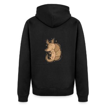Le tatou est un mammifère du désert heureux - Veste à capuche bio Premium Unisexe - noir - Dos - Nico (187cm)