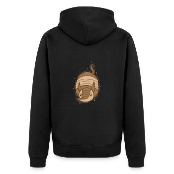 Armadillo nature desert savanna - Unisex Premium Organic Zip Hoodie - black - Back - Nico (187cm)