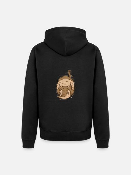 Armadillo nature desert savanna - Unisex Premium Organic Zip Hoodie - black
