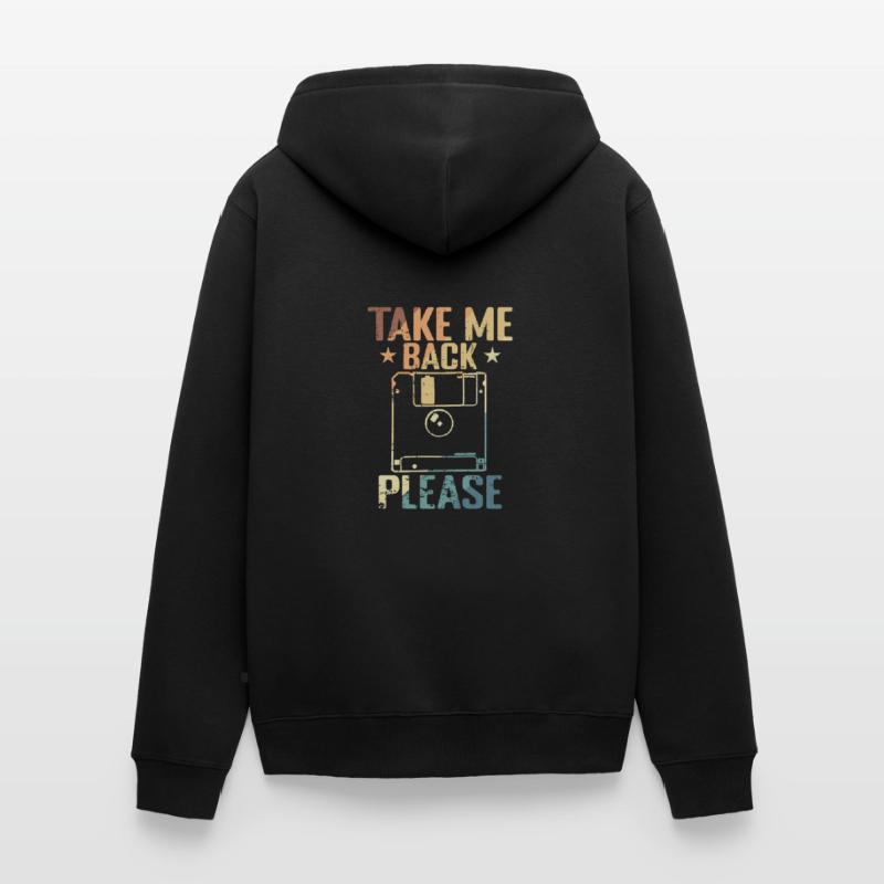Take me back Please Floppy Disk Module de stockage rétro Veste à capuche bio Premium Unisexe