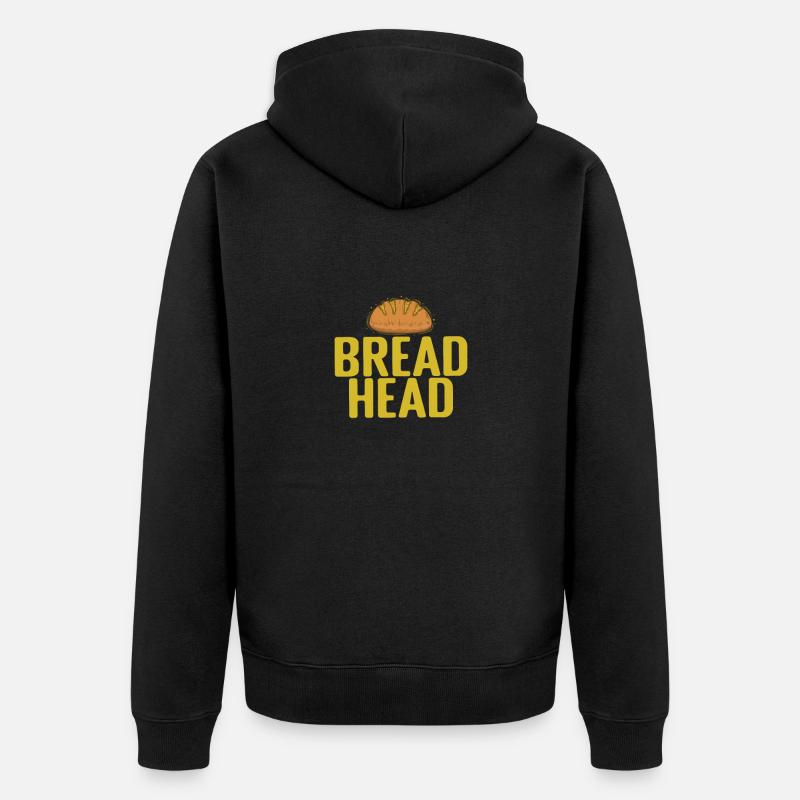 Bread Head Bäcker Backware - Unisex Premium Bio Zip Hoodie - Schwarz