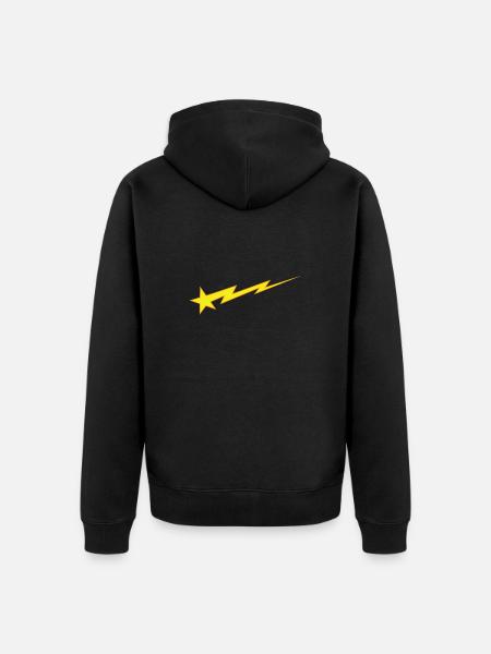 Sternblitz Nachthimmel - Unisex Premium Bio Zip Hoodie - Schwarz