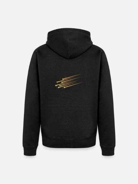 Shooting Star, Tail, Space - Unisex Premium Organic Zip Hoodie - black