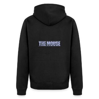 The Mouse Whisperer Nagetier Käse - Unisex Premium Bio Zip Hoodie - Schwarz - Hinten - Nico (187cm)