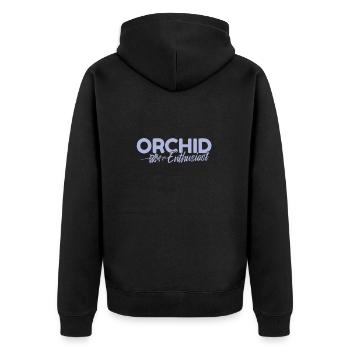 Orchidée Enthousiaste Plante Fleur - Veste à capuche bio Premium Unisexe - noir - Dos - Nico (187cm)