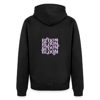 Floraison Orchidée Plante Fleur - Veste à capuche bio Premium Unisexe - noir - Dos - Nico (187cm)