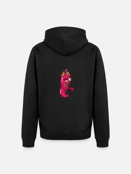 crazy chili spice spiciness level - Unisex Premium Organic Zip Hoodie - black