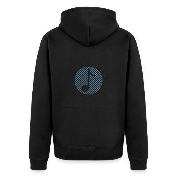 Music Note Music Tone Harmony - Unisex Premium Organic Zip Hoodie - black - Back - Nico (187cm)