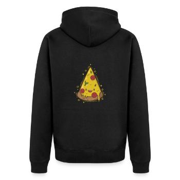 Délicieuse pizza au salami - Veste à capuche bio Premium Unisexe - noir - Dos - Nico (187cm)