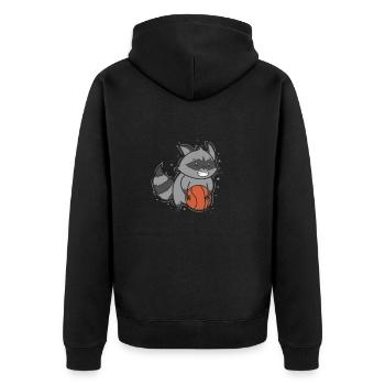 Lavable joue au basket-ball omnivore - Veste à capuche bio Premium Unisexe - noir - Dos - Nico (187cm)