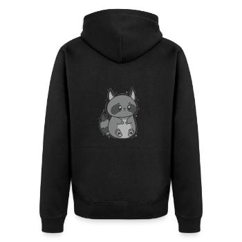 mignon omnivore lavable - Veste à capuche bio Premium Unisexe - noir - Dos - Nico (187cm)