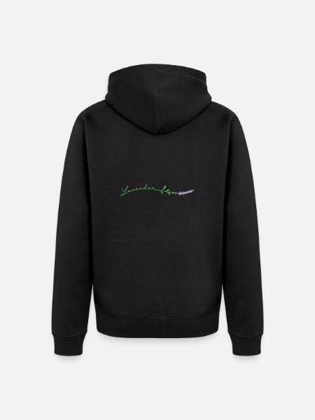Lavender Garden Plant Environment - Unisex Premium Organic Zip Hoodie - black