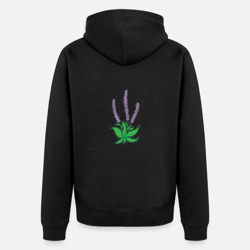Plante, Lavande, Jardin, Parfum, Herbes - Veste à capuche bio Premium Unisexe - noir