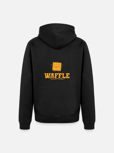 Waffle Time Favorite Food - Unisex Premium Organic Zip Hoodie - black