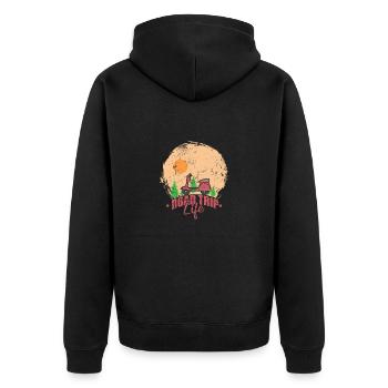 Scooter Road Trip Life Travel Adventure - Unisex Premium Organic Zip Hoodie - black - Back - Nico (187cm)