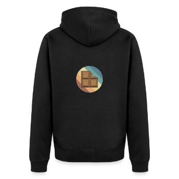 Bar Chocolate Candy Cocoa - Unisex Premium Organic Zip Hoodie - black - Back - Nico (187cm)