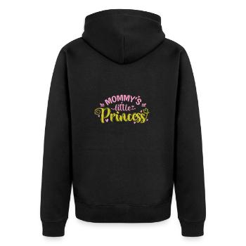 Mommy's little Princess - Unisex Premium Bio Zip Hoodie - Schwarz - Hinten - Nico (187cm)