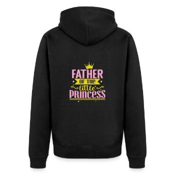 Father of the little Princess - Unisex Premium Bio Zip Hoodie - Schwarz - Hinten - Nico (187cm)