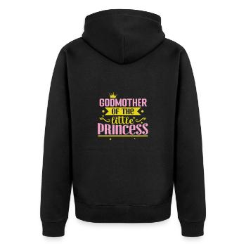 Marraine de la petite princesse - Veste à capuche bio Premium Unisexe - noir - Dos - Nico (187cm)