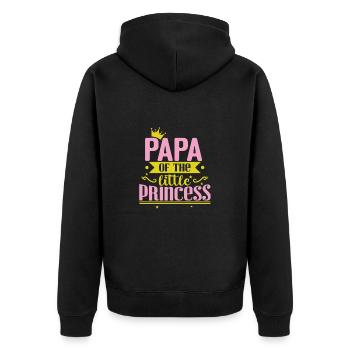 Papa de la petite princesse - Veste à capuche bio Premium Unisexe - noir - Dos - Nico (187cm)