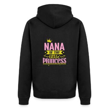 Nana of the little Princess - Unisex Premium Bio Zip Hoodie - Schwarz - Hinten - Nico (187cm)