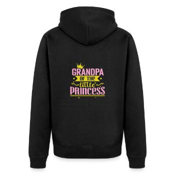 Papy de la petite Princesse - Veste à capuche bio Premium Unisexe - noir - Dos - Nico (187cm)