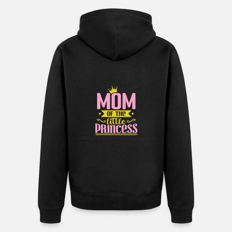 Maman de la petite princesse - Veste à capuche bio Premium Unisexe - noir