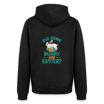 Did Some Bunny say Easter? colorful easter eggs - Unisex Premium Organic Zip Hoodie - black - Back - Nico (187cm)