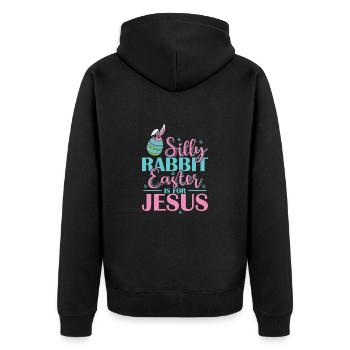Silly Rabbit Pâques est pour les vacances de Jésus - Veste à capuche bio Premium Unisexe - noir - Dos - Nico (187cm)