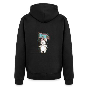 Chasse aux oeufs Oeufs de Pâques - Veste à capuche bio Premium Unisexe - noir - Dos - Nico (187cm)