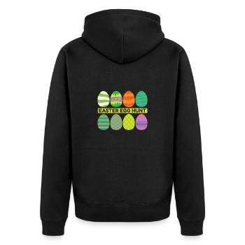 Easter Egg hunt Frühlingsanfang - Unisex Premium Bio Zip Hoodie - Schwarz - Hinten - Nico (187cm)