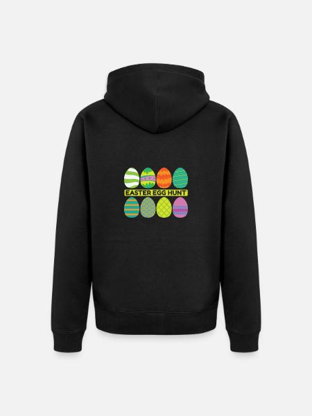 Easter Egg hunt Spring Beginning - Unisex Premium Organic Zip Hoodie - black