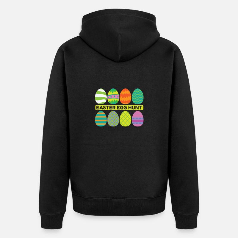 Easter Egg hunt Spring Beginning - Unisex Premium Organic Zip Hoodie - black