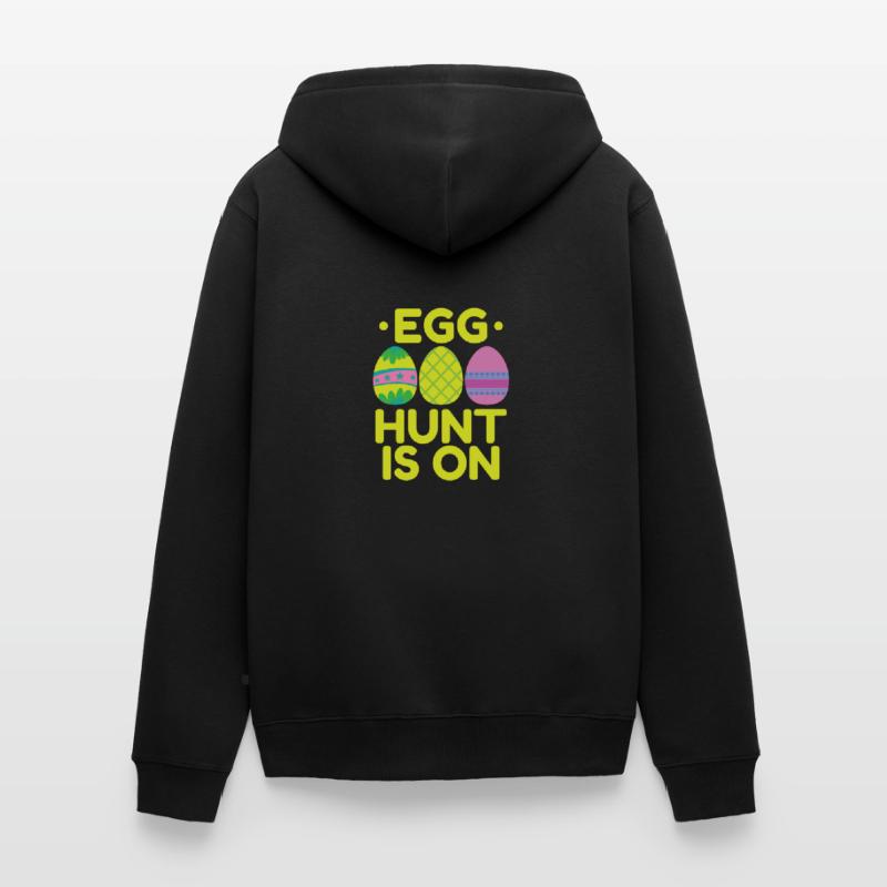 Egg Hunt is on Easter Colorful Easter Eggs Unisex Premium Organic Zip Hoodie