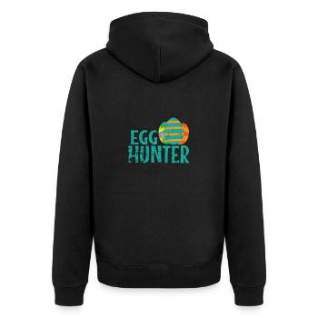 Egg Hunter Easter Colorful Easter Eggs - Unisex Premium Organic Zip Hoodie - black - Back - Nico (187cm)