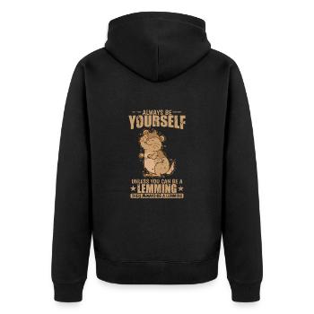 Soyez un Lemming si vous le pouvez Rongeur - Veste à capuche bio Premium Unisexe - noir - Dos - Nico (187cm)