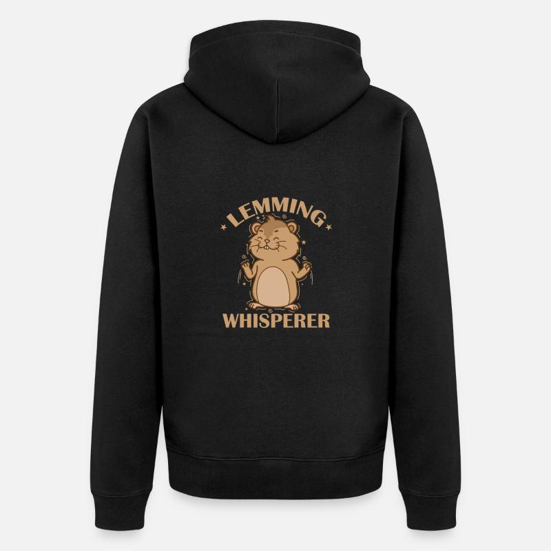 Lemming Whisperer Rongeur - Veste à capuche bio Premium Unisexe - noir